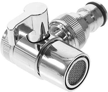 Hemobllo Wasserhahnadapter mit Umstellventil Spültischarmatur zu Schlauch Adapter aus Kupfer und Gummi 1/2-zoll Anschluss für Dusche und Geschirrspüler