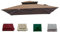 Garden Cantilever Parasol Replacement Canopy, 2.5m-3M 8 Ribs Square Patio Cantilever Umbrella Replacement Canopy, Double Tier Roof Top for Garden, Patio, Outdoor-Khaki||2.5×2.5M(8.2ft×8.2)