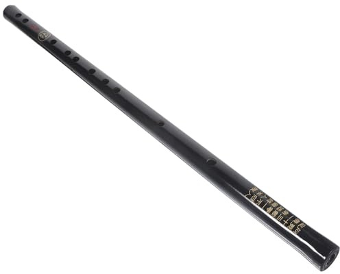 ULDIGI Chinesische Bambusflöte für Anfänger Schwarze Flöte mit Quaste Tragbares Musikinstrument im Antiken Stil aus Bambus