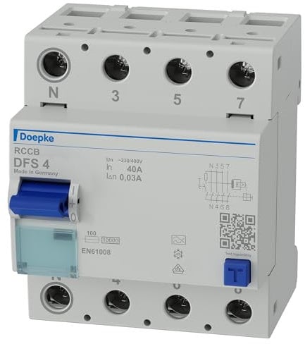 Doepke FI-Schalter DFS4 040-4/0,03-A Fehlerstrom-Schutzschalter 4014712090064