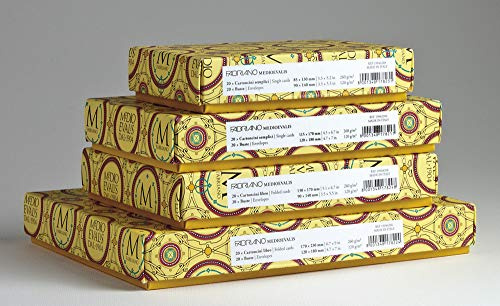 Fabriano Medioevalis Folded Cards, 100/Pkg., 4.5 x 6.75,White