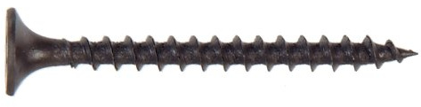 The Project Center Hillman 41592 Flat Head 8 x 1 1/4 Particle Board Screw, Black