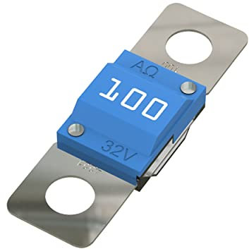 AUPROTEC Fusible Midi de corriente elevada/bloqueo de tornillo 40-100 A, elección: 100 A, azul, 3 piezas