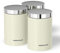 Morphy Richards Accents Kitchen Storage Canisters, Stainless Steel, Ivory, Set of 3