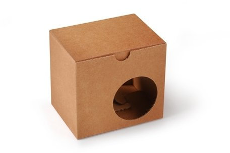 Scatola per tazze con foro in modo da far vedere la tazza che stai comprando. Set da 50 unità - S