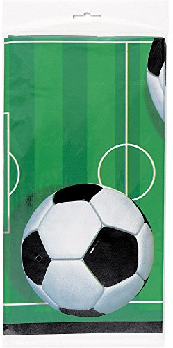 KULTFAKTOR GmbH Football tablecloth, green, white, black, 137.16 x 274.32 cm, one size fits all.
