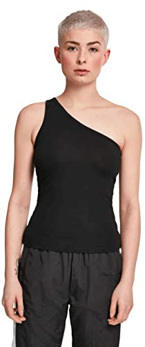 Urban Classics Ladies Asymmetric Top Mujer Top Negro L 95% algodón, 5% elastán Regular