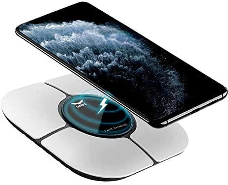 ULTRICS iPhone Wireless Charger, 10W Wireless Fast Charger Wireless Charging Pad, Qi Wireless Charger iphone 15 14 13/13 Pro/12/11/SE Wireless Charger Samsung Galaxy S22 S21 S20 S10, Square (Silver)