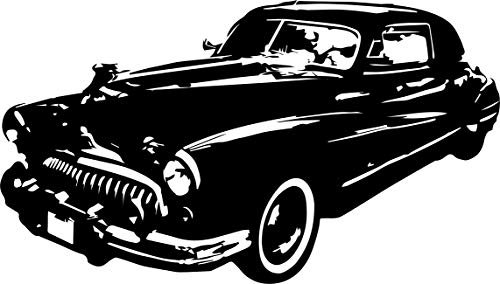 Wandtattoo: Oldtimer, Special Sedanet, Fahrzeug, Serie 40, Autos, Limousine //Farb- und Größenwahl (Grau - 450 mm x 260 mm)