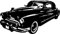Wandtattoo: Oldtimer, Special Sedanet, Fahrzeug, Serie 40, Autos, Limousine //Farb- und Größenwahl (Grau - 450 mm x 260 mm)