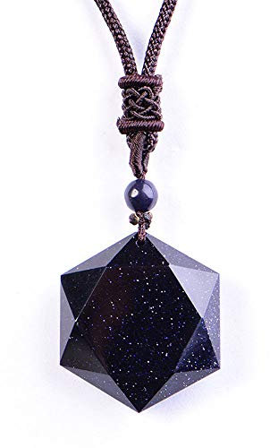 ZHIBO Schwarz Obsidian six AWN Stern Halskette Obsidian Stern schmuck Obsidian Jade schmuck fine Jewelry