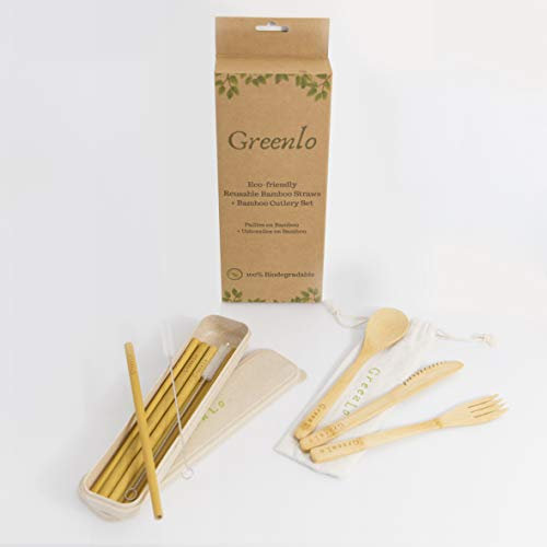 10 Pailles Reutilisables En Bambou. Alternative Au Plastique, Inox, Verre, Zero Dechet. Paille Reutilisable Idéale Pour Boire Bubble Tea. OFFERT Rangement Cuisine, Couvert, Brosse Vaisselle, Pochette