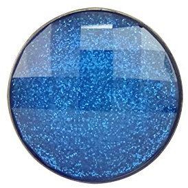 Magnetbrosche aus Edelstahl,handgefertigt, blau mit Glitzer, 30mm