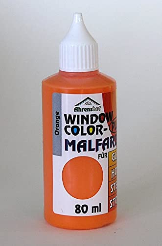 Unbekannt Ahrenshof Window Color Plus Fenstermalfarbe Orange 80 ml