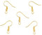 Angel Malone (100 (50 Pairs) of Earring Hooks with Ball, Jewellery Making Findings - UK Seller (Gold Plated)