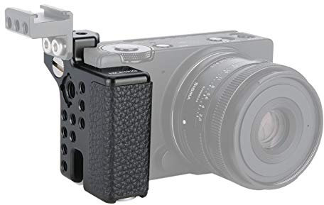 NICEYRIG Side Handle Leather Non-slip Grip for SIGMA FP/FPL Camera, with 1/4’’ ARRI 3/8” Threaded Holes