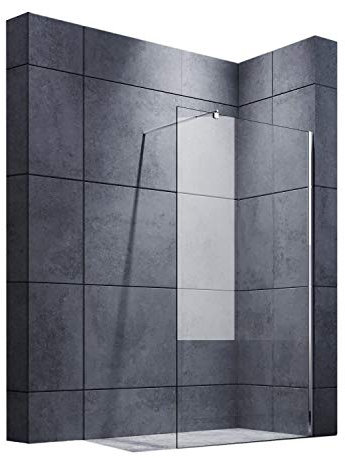 SONNI Paroi de douche 120 x 200 cm Walk avec stabilisateur réglable (70-120 cm)