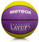 meteor® Layup Kinder Mini Basketball Größe #5 ideal auf die Jugend Kinderhände von 4-8 Jährigen abgestimmt idealer Basketball für Ausbildung weicher (Größe 5 (Kinder), Lila/Gelb)