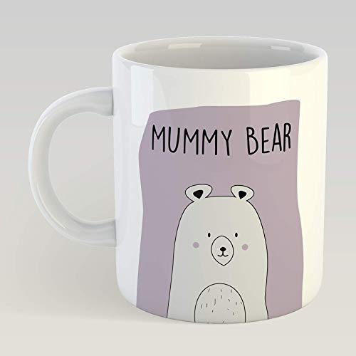 Set di tazze con orso di famiglia, con scritta in lingua inglese New Born Bear (lingua italiana non garantita)