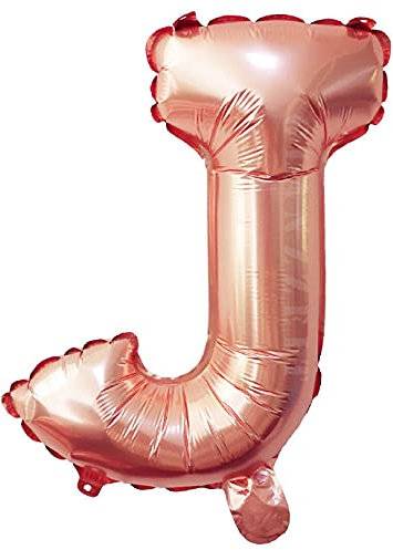 Lepep 40 cm Roségold Luftballons Zahlen von 0 bis 9 Buchstaben von A bis Z Party Deko Ballons für Geburtstag Babydusche Brautparty Hochzeit Abschlussball Folienballons Dekoration (Buchstabe J)