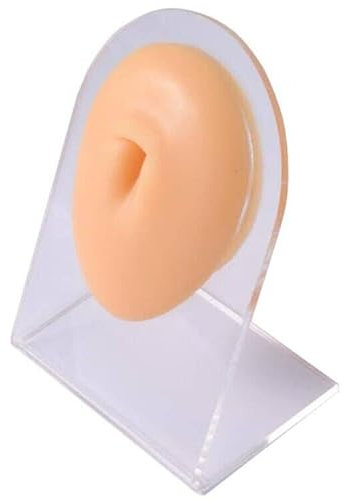 XIOFYA 1 STÜCK Silizium Ohrauge Nase Mund Zunge Nabel Piercing Modell Presse Nadel Simulation Display Piercing Tool J-Ewelry (Farbe : Navel)