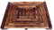 Brillibrum Design Duschvorleger Holz Duschmatte robuste Teakholz Wanneneinlage rutschfest Badvorleger Teak Holz Wanneneinlage Innen & Außenbereich Antirutschmatte Holz (50x50cm, Variante 2)