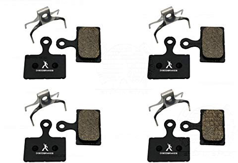 4 Pairs of DiscoBrakes Pads Compatible with Shimano XTR DEORE XT SLX BR-M9100 BR-M9110 BR-M8110 M7110 BR-R9170 BR-R8070 BR-4770 BR-RS805 BR-RS505 BR-RS405 RS305 BR-U5000 BR-RX810 BR-RX400 Disc Brakes