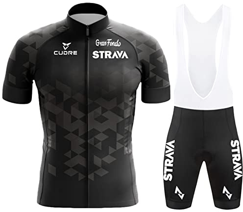 Radtrikot Set,Fahrradtrikot Herren,Atmungsaktives Sommer Kurzarm Fahrradtrikot Kurzarm + Radhose,Fahrradbekleidung Set für Fahrrad Rennrad MTB