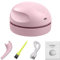 prowithlin Portable Desktop Vacuum Cleaner, USB Charging, Pink, Best for Cleaning Dust, Crumbs, Piano, Computer, Car etc.
