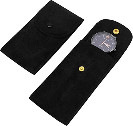 Uhren Aufbewahrungs Tasche Reise Uhren Beutel Uhren Veranstalter Display Tasche Schmuck Verpackungs Tasche Tragbare Geschenk Fall für Männer Frauen Schwarz