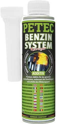 Petec Benzinsystem-Reiniger zum Lösen von Verschmutzungen & Verharzungen sowie zum Reinigen des Kraftstoffsystems bei Benzinmotoren, 300 ml