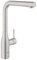 GROHE Einhand-Spültischbatterie Essence 30504, Einlochmontage, herausziehbare Dual Spülbrause, eigensicher, Professional Edition, supersteel