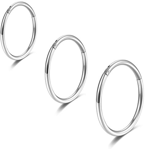 Lantine Scharnier 20g Nasenpiercing Ring Knorpel Ohrpiercing Ohrringe 6mm 8mm 10mm Set Clicker Triple Double Forward Helix Hoops