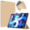 VAGHVEO Funda para iPad 11ª Generación (A16) 11 2025 / iPad 10ª Generación 2022 10,9 Pulgadas Cover con Parte Trasera de TPU Suave, Flexible de Carcasa Protectora Delgada en Tres Partes, Dorado