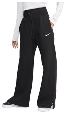 Nike Women's Full Length Pant W NSW Phnx FLC HR Pant Wide, Black/Sail, DQ5615-010, M