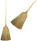 Cotarba American Traditional Corn Broom 57 Large with Long Wooden Handle Sweeping Broom Garden Yard Natural Heavy Duty Durable Outdoor Indoor Broom Straw Corn Bristles Eco Friendly Sweeper