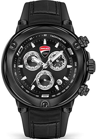 Ducati Herren Quarz Armbanduhr aus Edelstahl mit Silikon Band - PARTENZA - DTWGO2018801