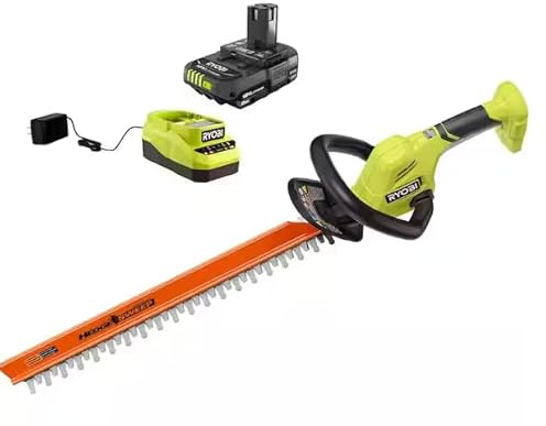 ONE+ - Tagliasiepi senza fili agli ioni di litio, 18 V, con batteria da 2,0 Ah e caricabatterie
