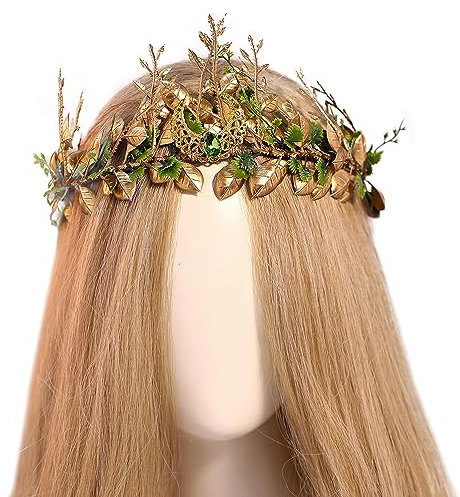 MOSTORY Osterfee Kopfschmuck – Handgefertigtes Elfenblumenkronen-Stirnband für Damen und Damen, Metall, Waldelfe, Dekoration, Prinzessinnen-Fotoshooting, Requisiten, Cosplay, Halloween,