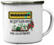Millhouse Prints Warning May Start Talking About The Allotment, Funny Enamel Gardening Mug
