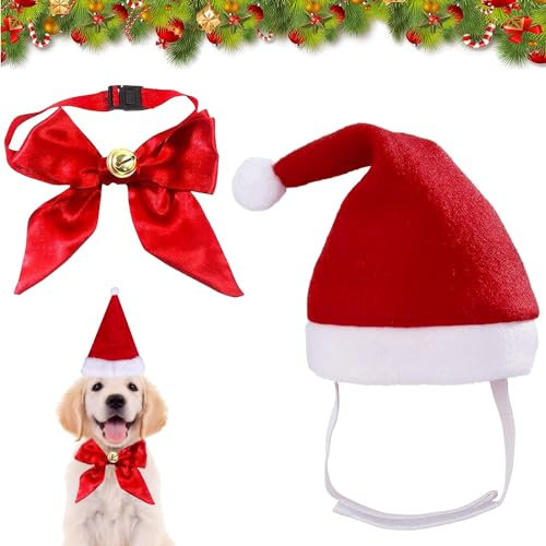 Sunshine smile Katzen Hunde Weihnachtskostüm,Hunde Weihnachtsmann-Mütze,Haustier Kostüm Weihnachten,Haustier Weihnachtskostüm Weihnachts,Haustier Weihnachts Outfit,Haustier Kleidung Weihnachtsmütze