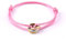QianSiLi Armband Mit Ring, Dreifarbig, Rote Glücksarmbänder, Armband für Damen und Herren, verstellbar, Edelstahl, Nylon Edelstahl（Rosa）