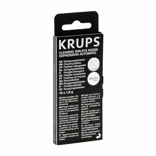 Krups Reinigungstabletten XS3000 für Kaffee- und Espressomaschinen, 1 x 10 Stück