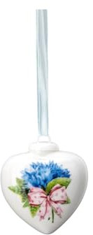 Hutschenreuther Frühlingsgrüsse Kornblume Mini-Herz - Herz - Ø 4,7 cm - h 5,4 cm, Porzellan, Mehrfarbig