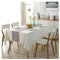 Nappe Table A Manger Rectangulaire, Nappe Table 140x200CM Polyester Lin Nappe de Table Imperméable Rayures Ondulées avec Glands Nappe pour Table à Manger Picnic Party Jardin Cuisine, Violet Clair