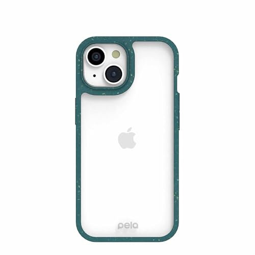 Pela - Phone Case for iPhone 15 - Protective Cell Phone Cover - Eco Friendly Cover Compatible with iPhone 15 - Clear Green