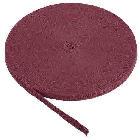 PATIKIL Baumwollband Baumwolle Gurtband 10mm x 45m, Schrägband Baumwoll Nahtband Köperband Saumband Einfassband Stoffband Webband zum Nähen für DIY Basteln Stricken Verpackungen, Zinnober