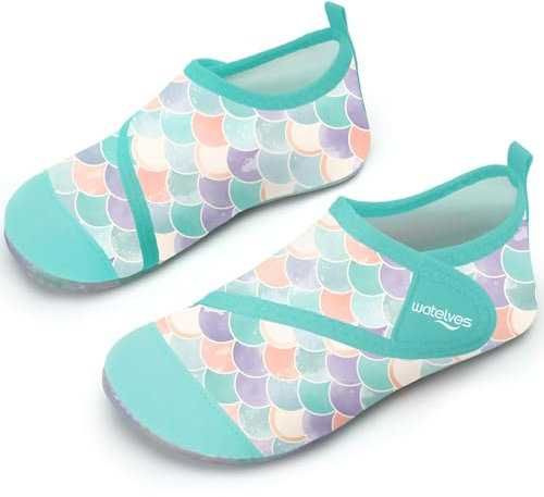 Swim Water Shoes Girls Kids Toddlers Baby Beach Shoes Aqua Pool Swimming Socks River Sea Sand Footwear(YLGreen 32/33)