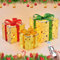 JONRRYIN LED Geschenkbox Weihnachten, 3er Set LED Deko Geschenkbox mit Fernbedienung, Timer, 8 Blitzmodus und Schleifen, Geschenkbox für Weihnachts Dekoration, Party und Geburtstag (3PCS)