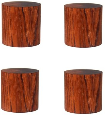 Haoyull 4 Pack Stylish Wood Stand l Wood Base Sleek Wood Pad Portable Platform Simple Install for Speaker Devices